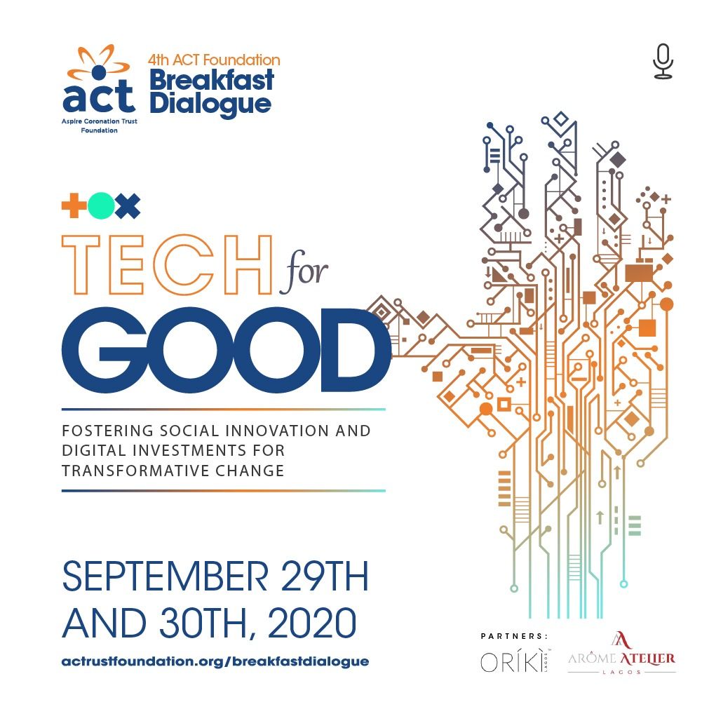 4th Edition of the ACT Foundation Breakfast Dialogue, themed 'Tech For Good', to hold on 29th & 30th September