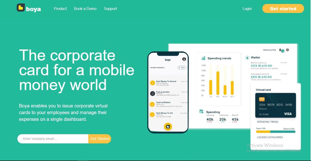 Boya Launches Virtual Corporate Cards, Enables Employers Manage Employees Expenses