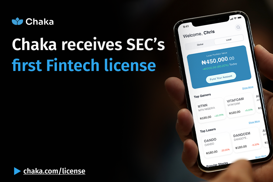 Chaka becomes the first recipient of SEC's fintech license